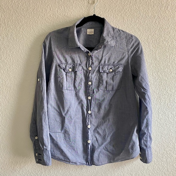 J CREW Womens SZ SMALL Blue Shirt - Picture 2 of 8